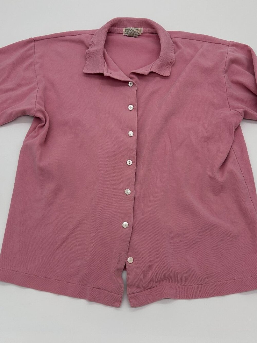 Banana Republic Knit Cardigan Womens L Pink Cotton Vintage Cottagecore Minimal